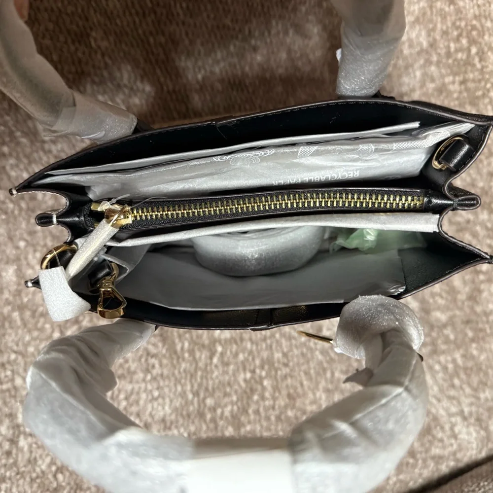 Michael Kors Two-Tone Black and Cream Satchel - Picture 5 of 5